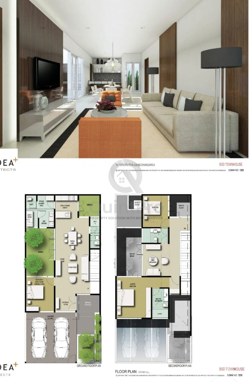 Rumah Modern 3+1KT di Griya Loka BSD City, 2 Lantai Row Jalan Besar PPJB — foto 3