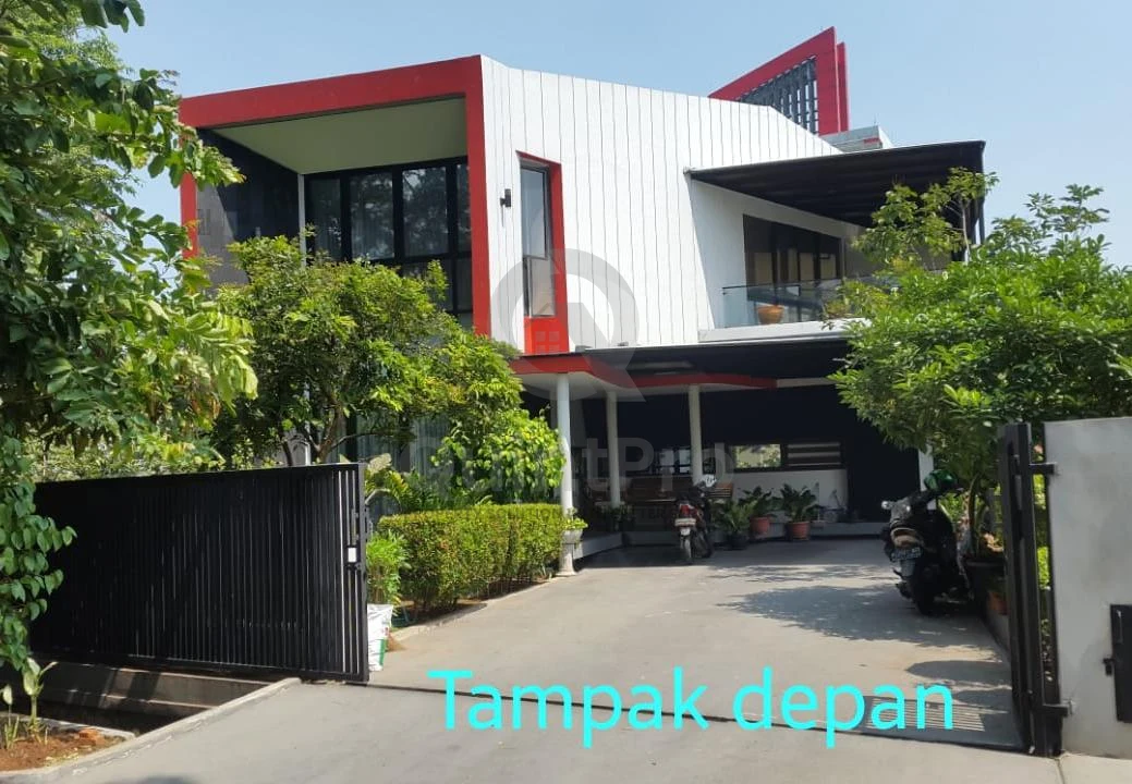 Rumah Modern 3+1KT di Giri Loka BSD City, 2 Lantai Furnished SHM Halaman Asri