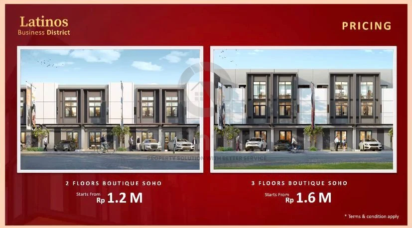 Ruko 2KT 2 Lantai di Latinos Business District BSD, 5 Menit Stasiun SHM