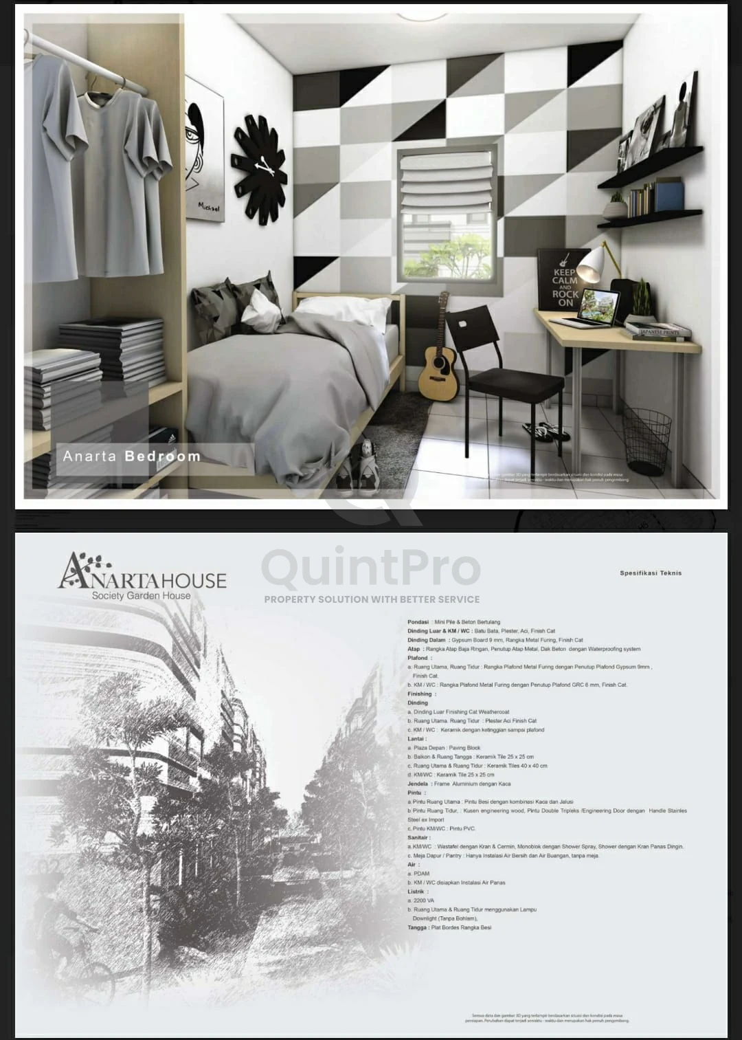 Rumah 2KT Modern di Anarta House BSD, PPJB 2 Lantai Balkon — foto 2