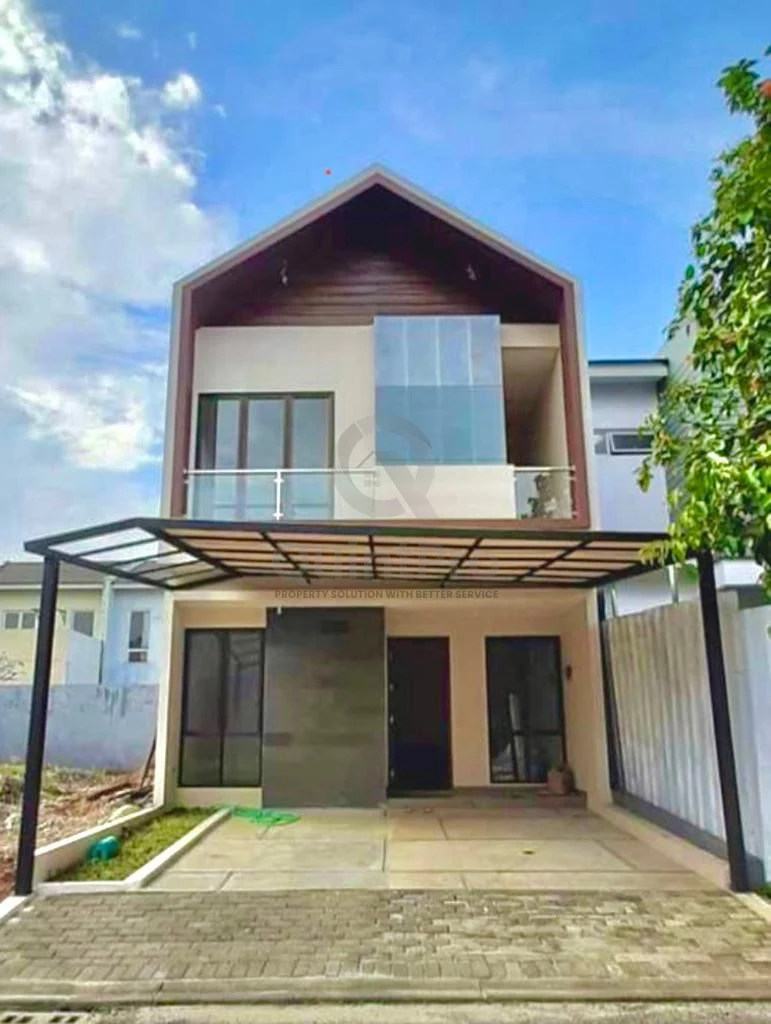 Rumah 4+1KT Modern The Icon Cosmo BSD, 2 Lantai Brand New SHM