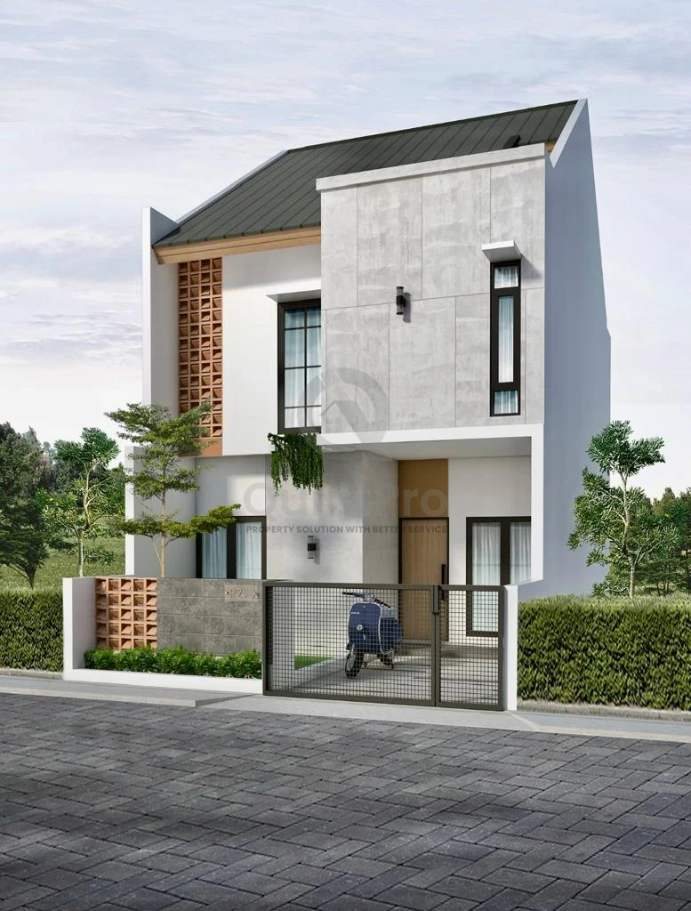 Rumah Modern 3+1KT di Nusa Loka BSD, 2,5 Lantai SHM Tropical Industrial — foto 2