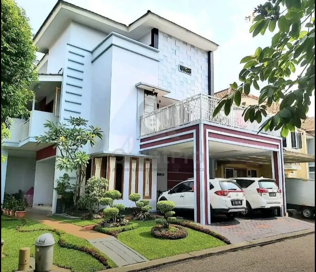 Rumah Modern 3 Lantai 4+1KT di Delatinos BSD Tangerang Selatan SHM